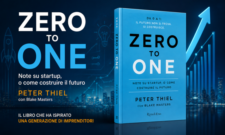Copertina del libro Zero to One di Peter Thiel dedicato a startup, innovazione e futuro della tecnologia